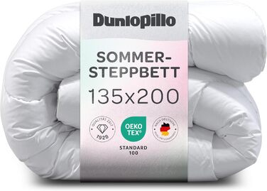 Dunlopillo ковдра 135x200 - Преміум якість | Оeko-Tex сертифікована ковдра для алергіків | Зимова стеганая ковдра, ковдри, зимова ковдра (літні ковдри, 135 x 200 см)