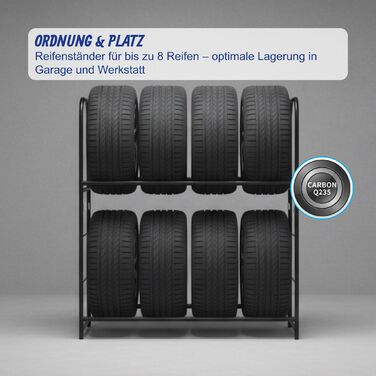 Стеляж для шин Relaxdays на 8 шин