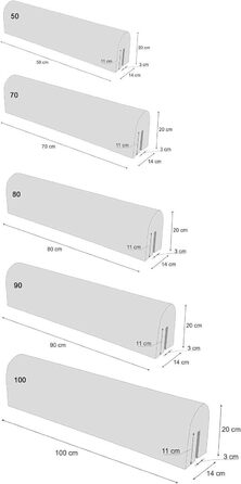 Захист для ліжечка дитячого: бортик-подушка від випадання (Сірий, 50 см)