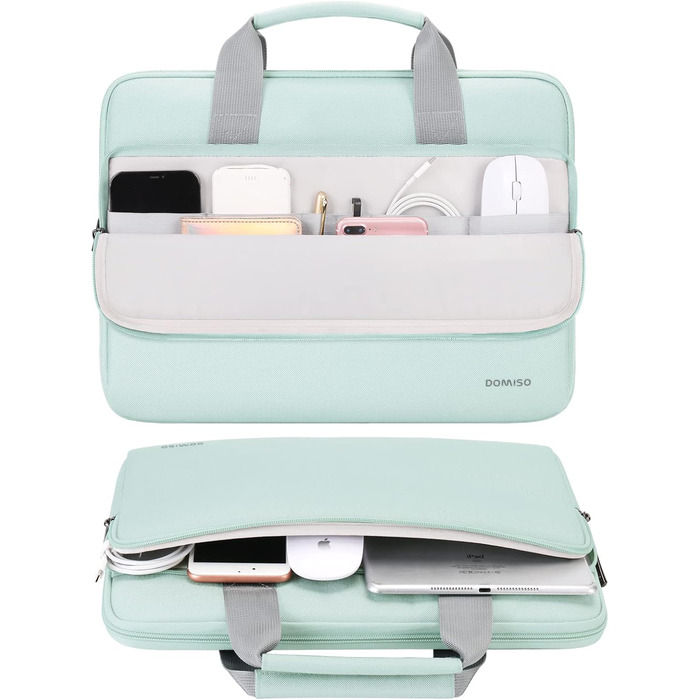 Чохол для ноутбука DOMISO 16 дюймів, сумісний з MacBook Pro (M4/M3/M2/M1) Pro/Max, водонепроникний, з ручкою, (14 дюймів, м'ятний)