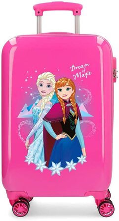 Валіза Disney Frozen Dream of Magic Cabin рожева 37x55x20 см Замок ABS 32 л 2,5 кг 4 колеса ручна поклажа