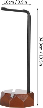 Підставка для навушників з дерева, чорний горіх, з силіконовими подушечками. Стильна та надійна для дому, офісу, студії, спальні або кімнати з телевізором