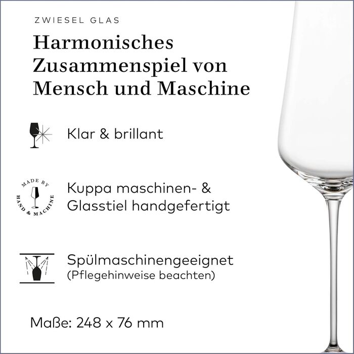Набір келихів для вина Zwiesel Glas (2 шт.) - келихи для червоного та білого вина, Tritan кришталь, безпечні для миття в посудомийній машині