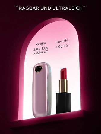 Електричні грілки для рук Funme® OT95 (Рожеве золото) 10000mAh - 2 шт. USB Powerbank, 60°C, для жінок, ідеальні для активного відпочинку