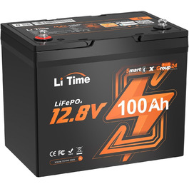 Літієва батарея LiTime LiFePO4 12V 100Ah Bluetooth для автофургону під сидінням GP24