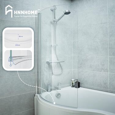 Мм попередньо вигнута гумова пластикова ущільнювач для ванни та душу, ідеально підходить для вигнутих або прямих скляних дверей 4-6 мм, для зазору до 10 мм, 870