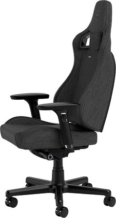 Крісло ігрове Noblechairs Epic Compact TX, ергономічне, сіре, з підтримкою голови та попереку, для тіла до 120 кг, дихаюча тканина