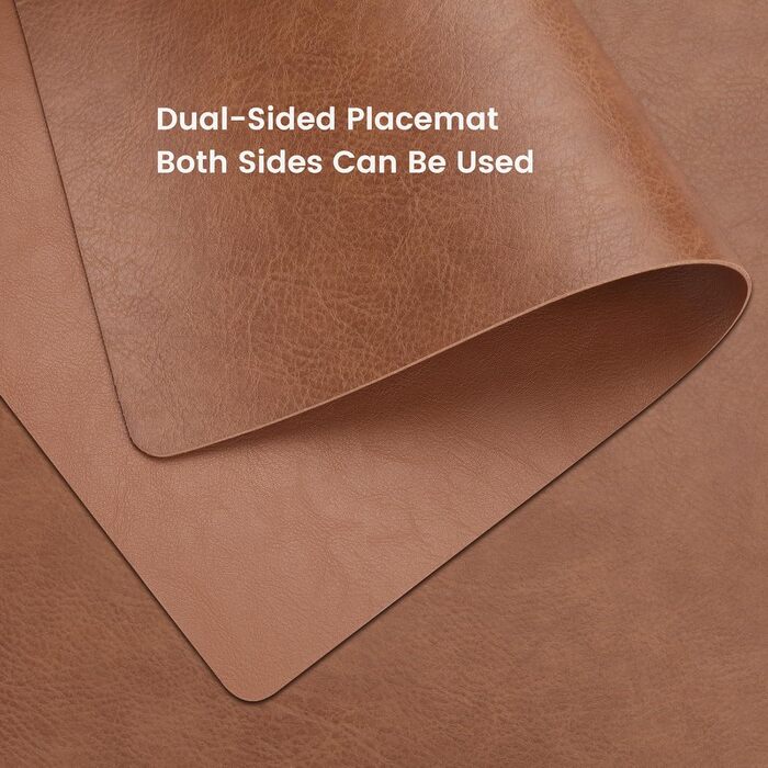 Набір підставок під гаряче YIHELU, 6 шт., штучна шкіра, зелений м'ятний/кремовий, миючіся, антиковзні