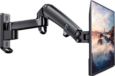 Кріплення для монітора HUANUO, 17-35 дюймів, LED/LCD/TV, VESA 75/100/200mm, регульоване, поворотне, з газовою пружиною