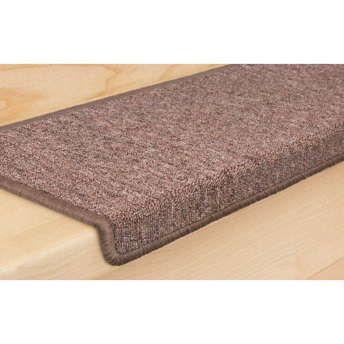 Ступінчасті килимки Metzker Ariston Світло-коричневий напівкруглий комплект з 15 предметів I без килимових доріжок (ступінчасті килимки прямокутної форми з 15 предметів, бігунки 80 x 150 см(BxL))