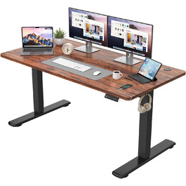 Регульований стіл JUMMICO 140x60 см, коричневий: електричний, з пам'яттю, для роботи та навчання