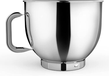 Кухонна машина Zuccie з тихою роботою, місткістю 5л, з нержавіючою сталевою чашею, 3 насадки, сплітсплш, скребок для тіста та роздільник яєць, 8+ швидкостей, для приготування тіста (біла)