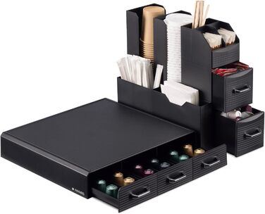 Тримач для капсул кави Navaris - органайзер для капсул Nespresso та інших стандартних розмірів - чорний