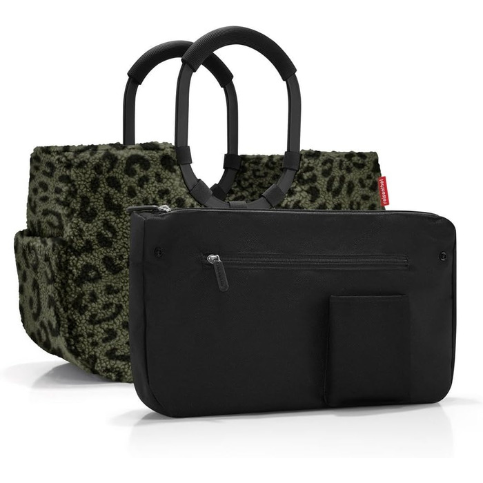 Сумка-шопер Reisenthel Loopshopper Teddy Leo Olive – з міцних перероблених PET-пляшок, практичні кишені