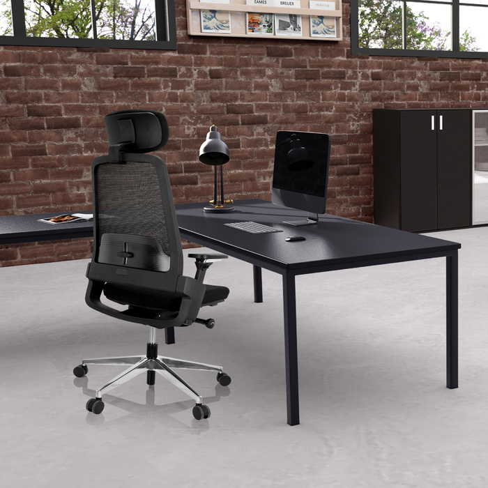Офісне крісло / обертове крісло BRACIO тканина чорний hjh OFFICE