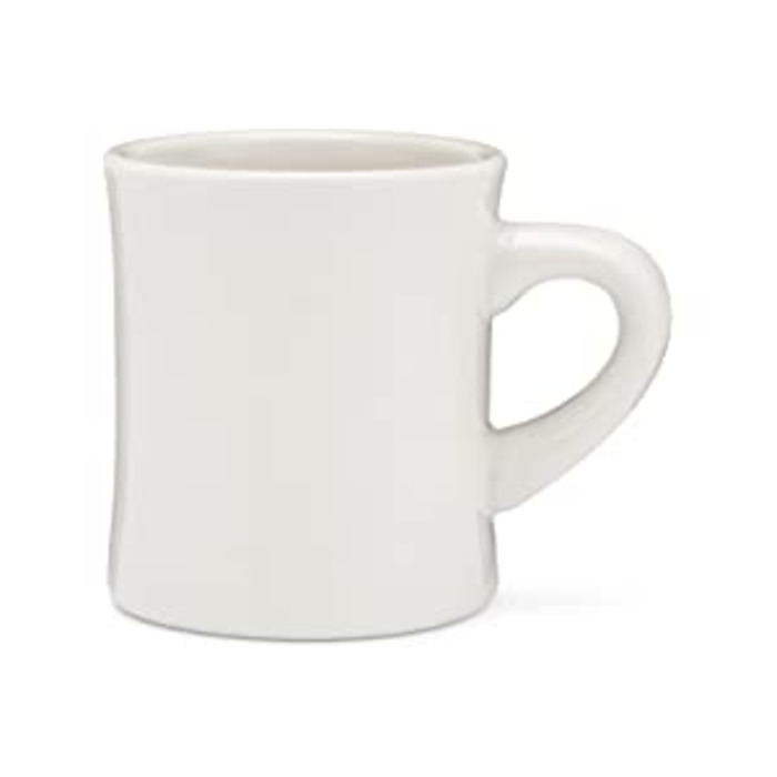 Білі кавові чашки COLETTI, керамічні кавові чашки в стилі ретро 1950-х років, однотонні, фаянсові, кавові чашки для ресторану