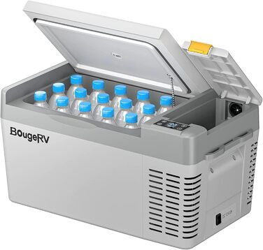 Автомобільний компресорний холодильник BougeRV CRPRO 20L (12/24V DC, 110-240V AC) -22℃~10℃, для авто, кемпінгу, подорожей, сірий