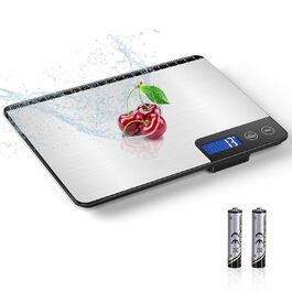 Кухонні ваги Dr. Cow з подвійною платформою, 15 кг/1 г та 300 г/0.01 г, 7 одиниць вимірювання, функція тарування, підрахунку, автовимкнення, для кухні, ювелірних виробів, випічки та приготування їжі (K30H)