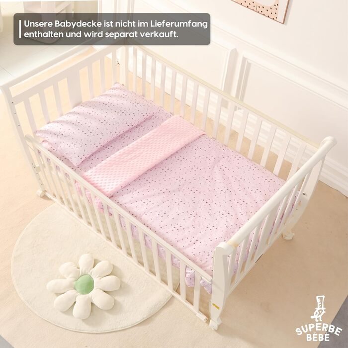 Дитяча подушка 40x60 см бавовняна, гіпоалергенна, можна прати в пральній машині, ідеально підходить для ліжка, подорожей та сну