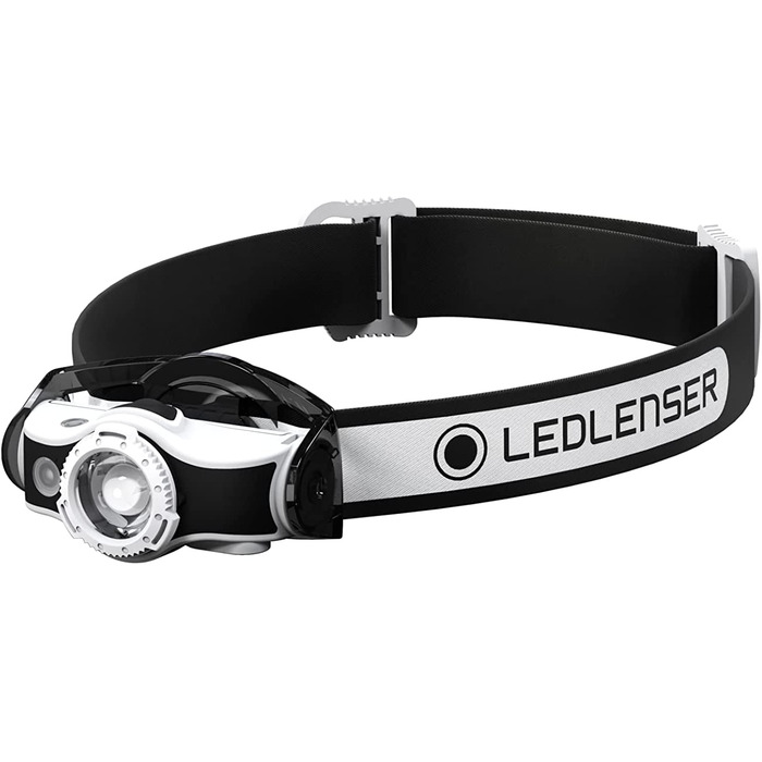 Світлодіодна лобова і Багатоцільова лампа Ledlenser MH5, зовнішня, з можливістю роботи від батареї або від акумулятора, 400 люмен, з функцією червоного світла, включаючи освітлення. Акумулятор (білий / чорний)