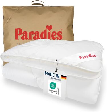 Ковдра Paradies Ganzjahresdecke 135x200 см - Prima Bio, тепла та дихаюча, стегане покривало для ліжка 135x200 см