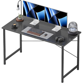 Комп'ютерний стіл CubiCubi: компактний, 100x48x75 см, для офісу/дому, металевий каркас, білий (також 120x48 см, чорний)