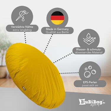 Дитячий пуф-мішок 2в1 BuBiBag, Ø 85 см, блакитний, для дому та вулиці, водонепроникний, стійкий до бруду, для дитячої кімнати