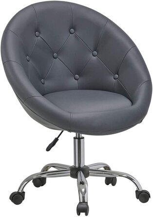 Шикарне крісло-коляска Duhome, офісне крісло без підлокітника, робоче крісло з коліщатками зі штучної шкіри, обертове кругле робоче крісло ч
