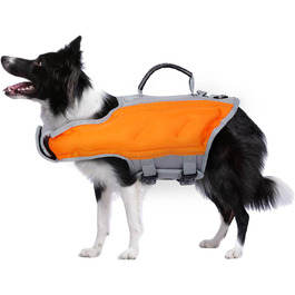 Рятувальний жилет для собак Ownpets, з високою плавучістю, легкий, регульований, зі світловідбиваючими смугами та рятувальною ручкою (XL)