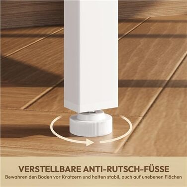 Кутовий стіл Yaheetech L-подібний з розетками, 120 x 68 см, білий. Ігровий стіл з кріпленням для монітора, 4 шухлядами, 2 полицями та кишенькою для зберігання. Для дому та офісу.