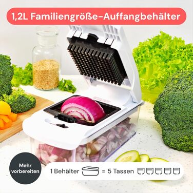 Набір для нарізки овочів та фруктів 4-в-1 (білий) - спіралізатор, нарізувач, тертка, шинковка