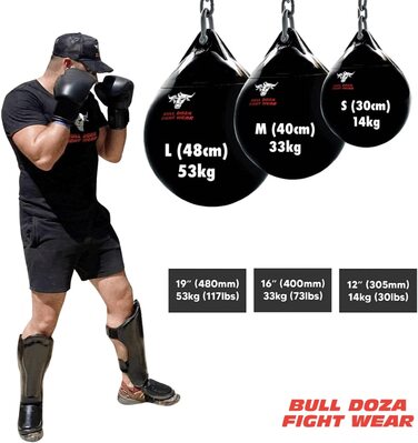 Водна боксерська груша Bull Doza Fight Wear Pro, міцна, водонепроникна, трьох розмірів (S (12) 14 кг)
