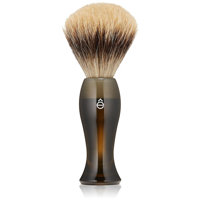 Щітка eShave White Badger Brush (дим)