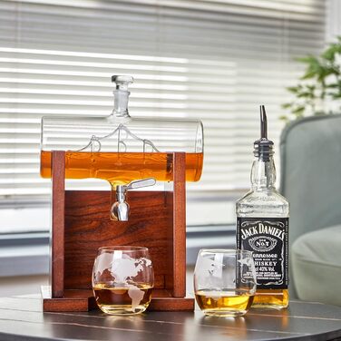 Скляний набір для віскі: карафа та 2 келихи, 1250 мл, The Wine Savant
