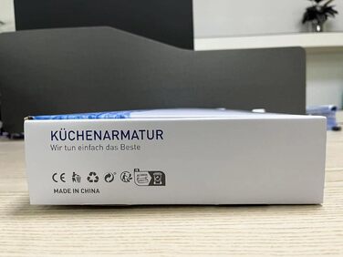 Змішувач кухонний висувний, змішувач для кухні CECIPA з душем, змішувач з одним важелем для кухні з 2 типами струменя, змішувач для кухонної мийки з нержавіючої сталі на 360, змішувач для кухні високого тиску знімний високого тиску - матова нержавіюча ста