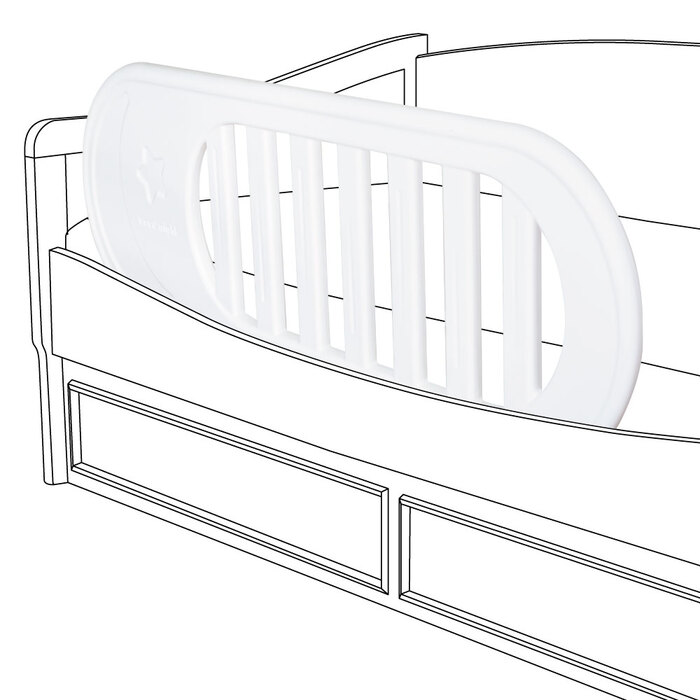 Захисний бар'єр Mealux Raily White (арт. KD-C02 White)