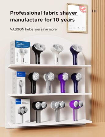 Електричний видалення ворсу VASSON для одягу, меблів та постільної білизни. Видаляє клубки ворсу та пілінгу. Темно-синій