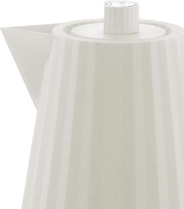 Електричний чайник Alessi Plissé MDL06/1WUK - 1 літр, білий, 2400W, з термопластичного матеріалу, штекер UK, 100 cl
