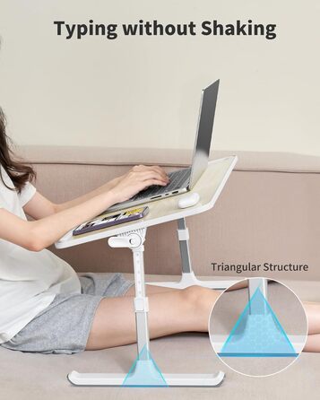 Підставка для ноутбука SAIJI: складаний столик для ліжка/дивану, 5 рівнів, 4 кути, до 17