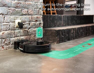 Робот-пилосос VG RVC 3002 BK: лазерна навігація, керування через додаток, чорний колір