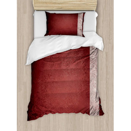 Абстрактний набір підковдр для односпальних ліжок, шорстка підлога з ефектом омбре, захист від кліщів, алергія, підходить з наволочкою, 130 x 200 см - 70 x 50 см, Seal Brown Burnt Sienna