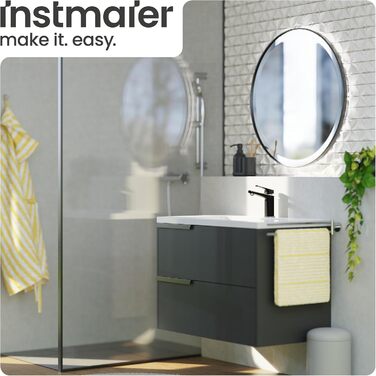 Змішувач для ванної кімнати Instmaier Amelie, одноlever, з міді (чорний/хром)