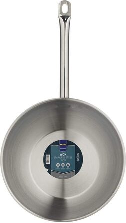 Професійний ВОК METRO без покриття / діаметр 30 см / нержавіюча сталь / підходить для використання в духовці при температурі до 240 C / також для індукції Сковорода для вок