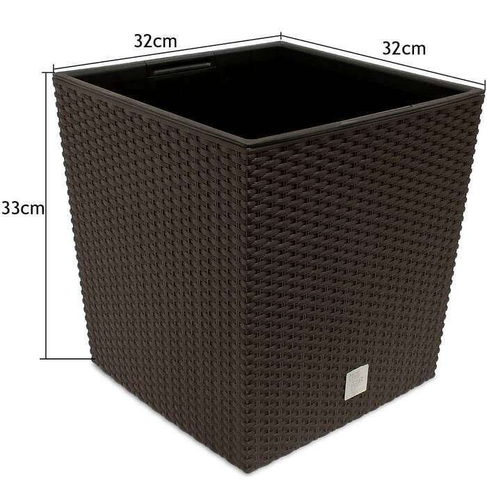 Вазон Rato Low Umber 32x32x33см