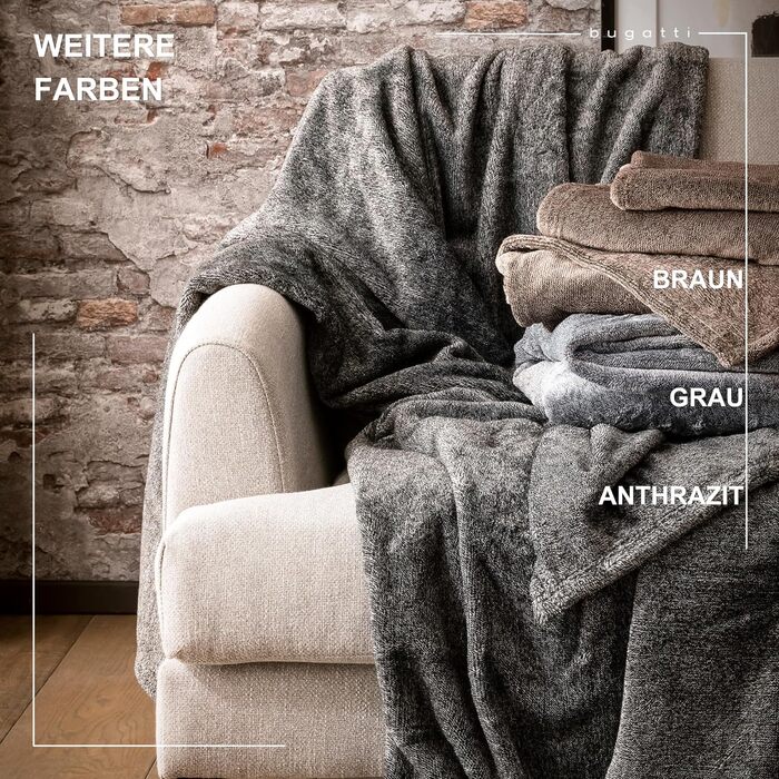 М'яка ковдра темно-сірого кольору, високоякісна марка з фланелевого флісу, тепла та м'яка (160 х 220 см, коричневий), 3300 cuddly blanket XL 160x220