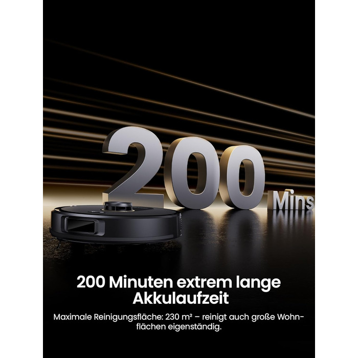 Робот-пилосос Proscenic Q20Plus з функцією миття, 10000Pa, 200хв, бездротовий, самостійна очистка, 3-в-1 для тварин, килимів, твердих поверхонь, чорний