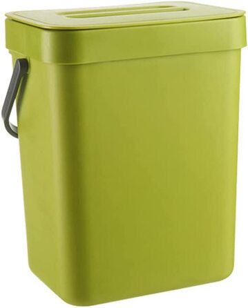 Органічне відро для компосту Boxwizard відро для компосту для кухні невеликий контейнер для компосту 3 л кухонний контейнер для сміття побутової навісний контейнер з кришкою Компостер для сміття у ванну кімнату / спальню в приміщенні (зелений, 3 л 16.1*13
