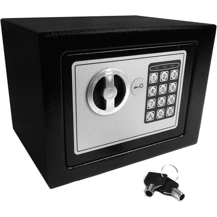Сталевий сейф Hyfive Safebox для дому та офісу: цифровий замок, 2 ключі, підвищена безпека
