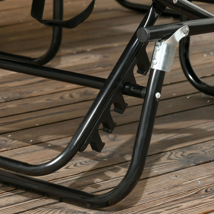 Набір з 2 сонячних лежаків, розкладні садові лежаки з сонцезахисним навісом, спинка з 5 рівнями регулювання висоти, темно-сірий