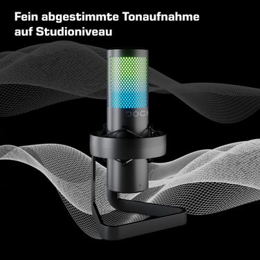 DOCKIN® MP2000: USB мікрофон-конденсатор для ПК, геймінгу, подкастів та стрімінгу. Якісний мікрофон з міцним кріпленням для запису звуку. Преміум звук (130дБ).